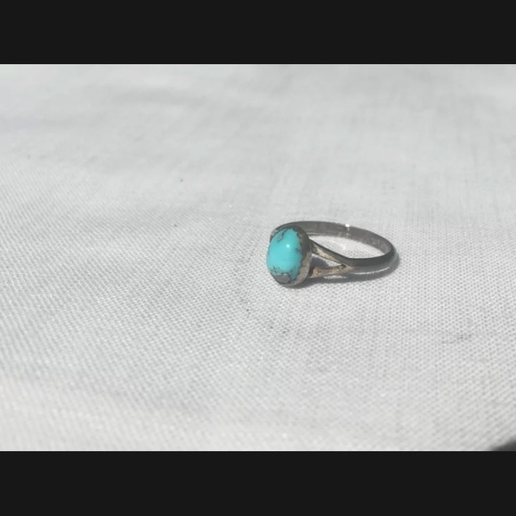 Sterling silver and turquoise ring - Picture 2 of 9